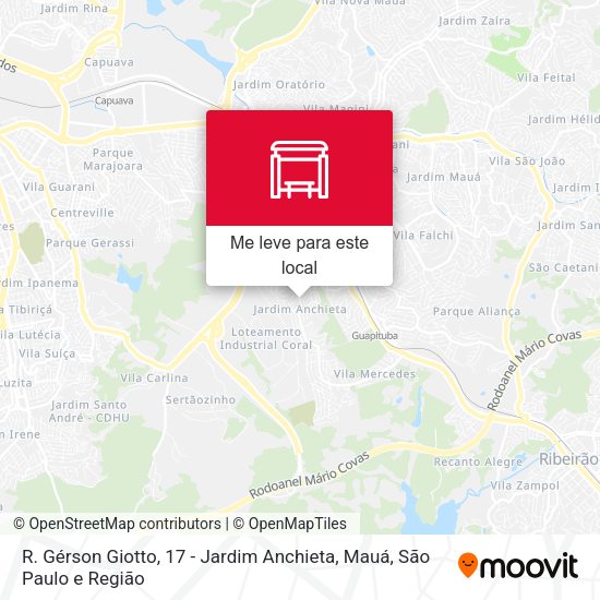 R. Gérson Giotto, 17 - Jardim Anchieta, Mauá mapa