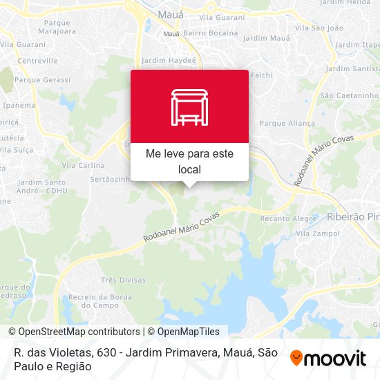 R. das Violetas, 630 - Jardim Primavera, Mauá mapa