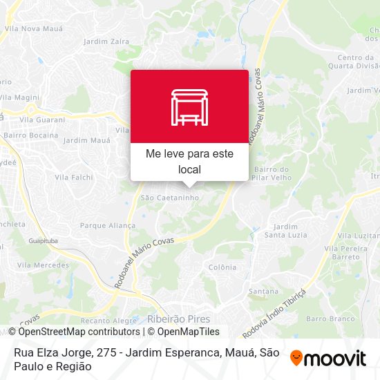 Rua Elza Jorge, 275 - Jardim Esperanca, Mauá mapa