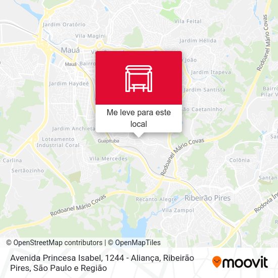 Avenida Princesa Isabel, 1244 - Aliança, Ribeirão Pires mapa