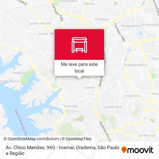 Av. Chico Mendes, 960 - Inamar, Diadema mapa