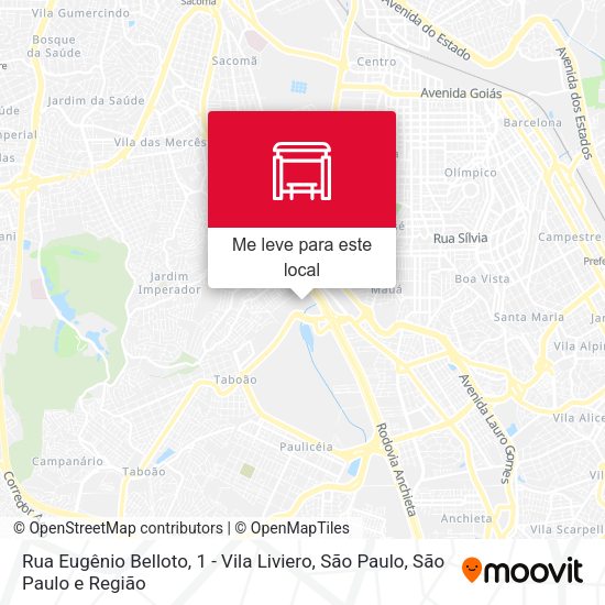 Rua Eugênio Belloto, 1 - Vila Liviero, São Paulo mapa