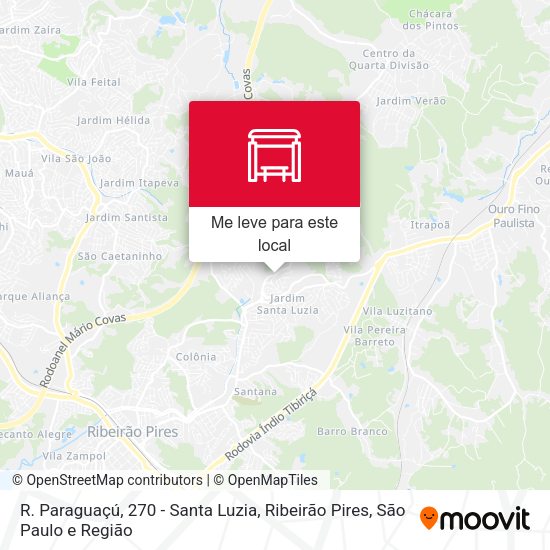 R. Paraguaçú, 270 - Santa Luzia, Ribeirão Pires mapa
