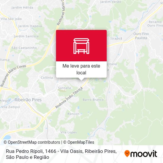Rua Pedro Rípoli, 1466 - Vila Oasis, Ribeirão Pires mapa