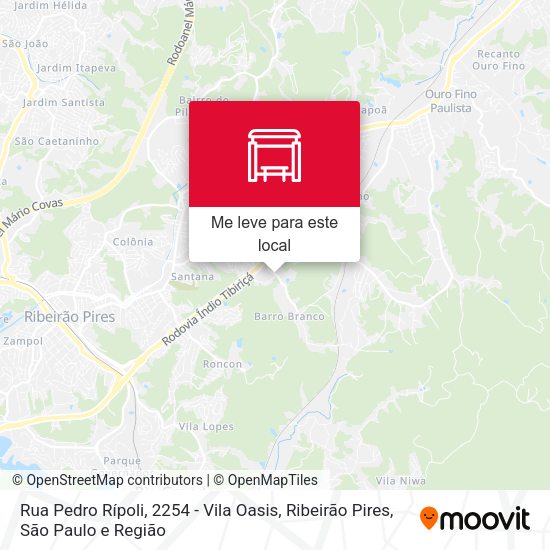 Rua Pedro Rípoli, 2254 - Vila Oasis, Ribeirão Pires mapa