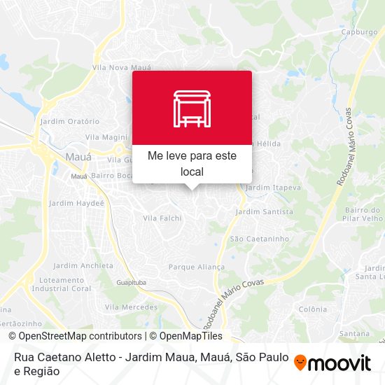 Rua Caetano Aletto - Jardim Maua, Mauá mapa