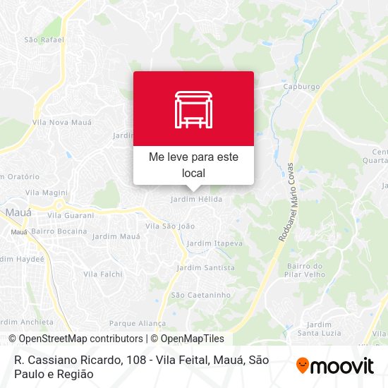 R. Cassiano Ricardo, 108 - Vila Feital, Mauá mapa