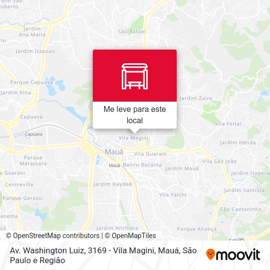 Av. Washington Luiz, 3169 - Vila Magini, Mauá mapa