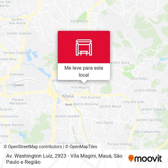 Av. Washington Luiz, 2923 - Vila Magini, Mauá mapa