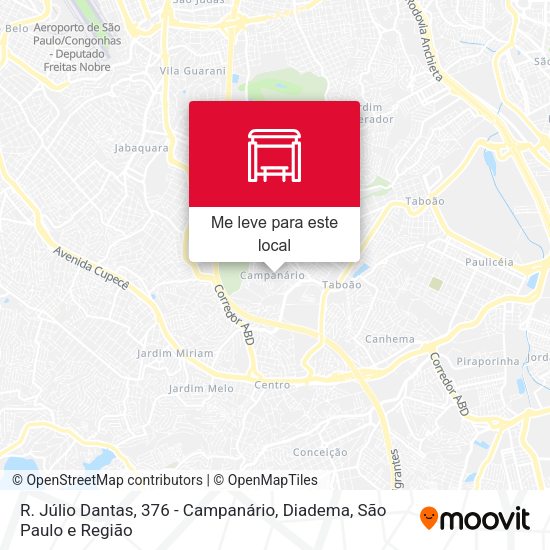 R. Júlio Dantas, 376 - Campanário, Diadema mapa