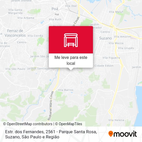 Estr. dos Fernandes, 2561 - Parque Santa Rosa, Suzano mapa