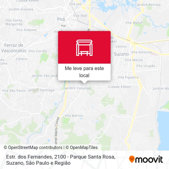 Estr. dos Fernandes, 2100 - Parque Santa Rosa, Suzano mapa