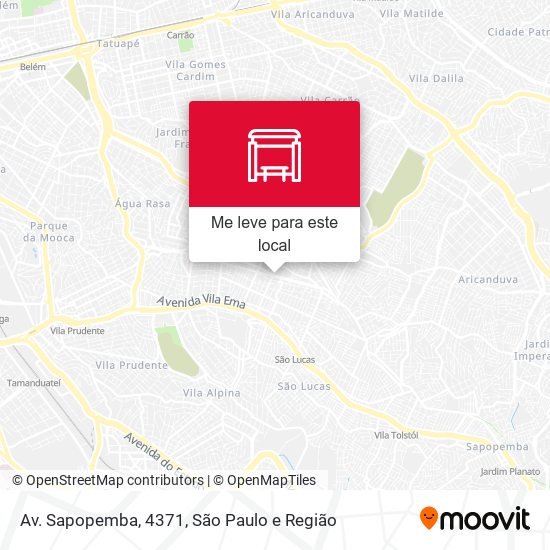 Av. Sapopemba, 4371 mapa