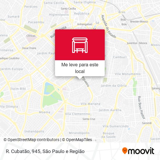 R. Cubatão, 945 mapa