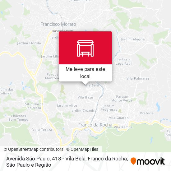 Avenida São Paulo, 418 - Vila Bela, Franco da Rocha mapa