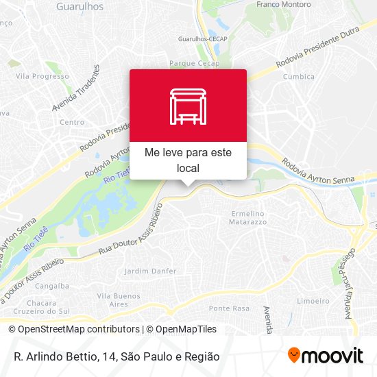 R. Arlindo Bettio, 14 mapa