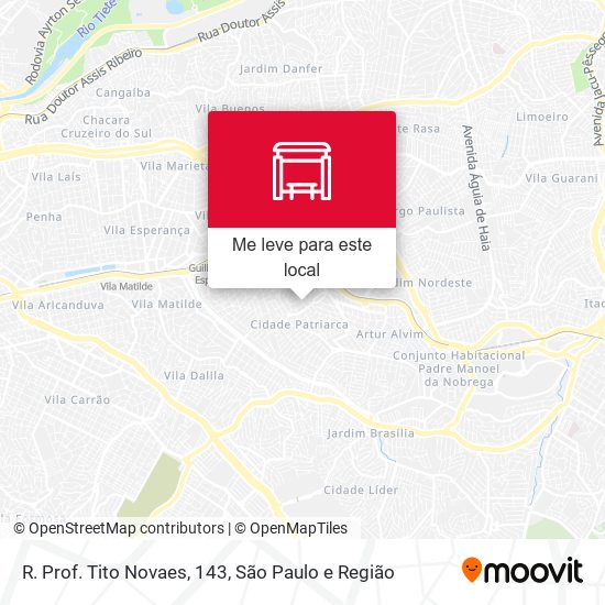 R. Prof. Tito Novaes, 143 mapa