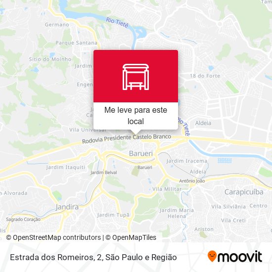 Estrada dos Romeiros, 2 mapa