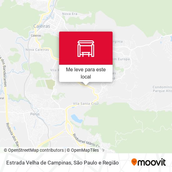 Estrada Velha de Campinas mapa