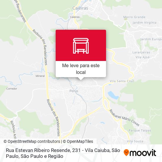 Rua Estevan Ribeiro Resende, 231 - Vila Caiuba, São Paulo mapa