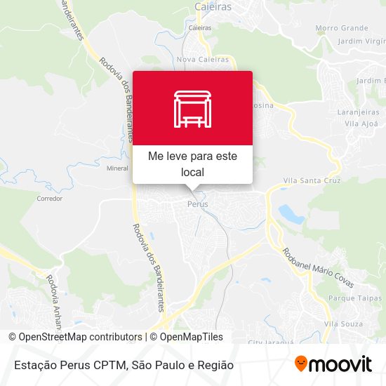 Estação Perus CPTM mapa