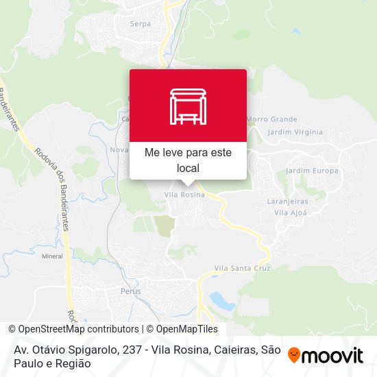 Av. Otávio Spigarolo, 237 - Vila Rosina, Caieiras mapa