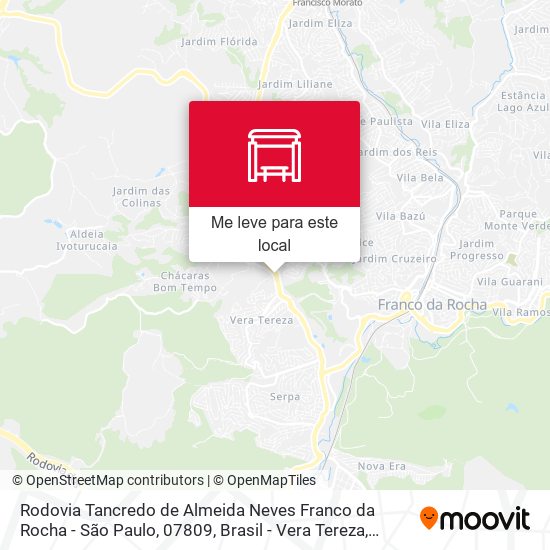 Rodovia Tancredo de Almeida Neves Franco da Rocha - São Paulo, 07809, Brasil - Vera Tereza, Franco da Rocha mapa