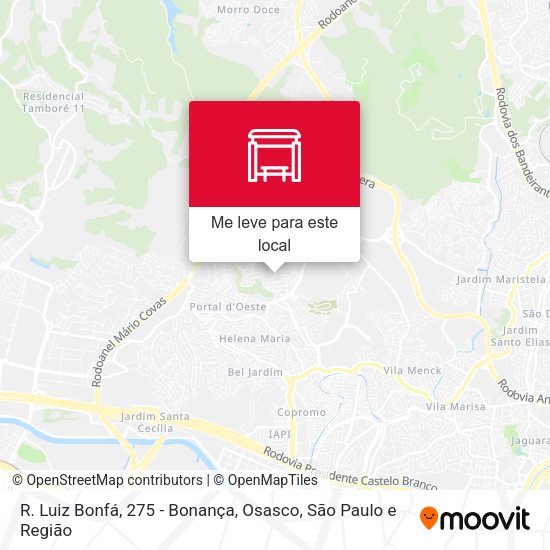 R. Luiz Bonfá, 275 - Bonança, Osasco mapa
