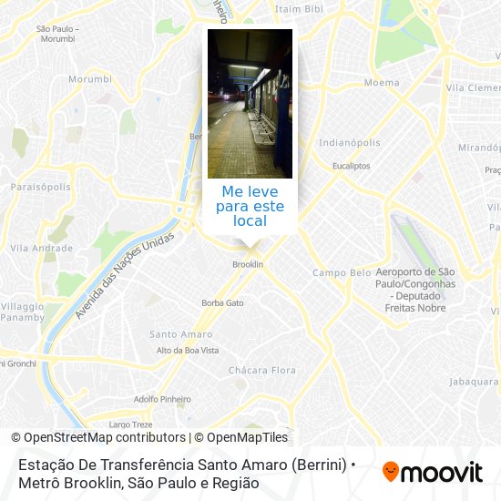 Estação De Transferência Santo Amaro (Berrini) • Metrô Brooklin mapa