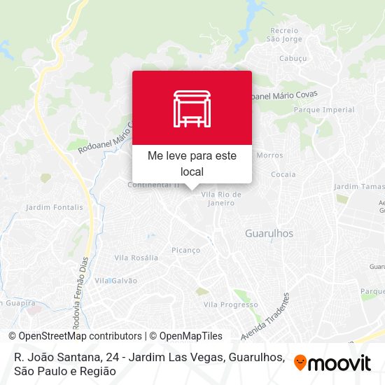 R. João Santana, 24 - Jardim Las Vegas, Guarulhos mapa