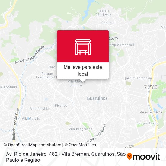 Av. Rio de Janeiro, 482 - Vila Bremen, Guarulhos mapa