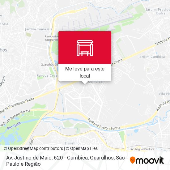 Av. Justino de Maio, 620 - Cumbica, Guarulhos mapa