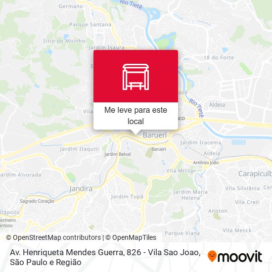 Av. Henriqueta Mendes Guerra, 826 - Vila Sao Joao mapa