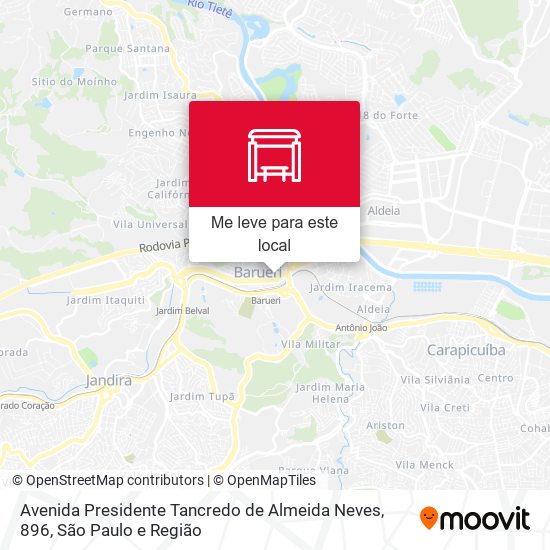 Avenida Presidente Tancredo de Almeida Neves, 896 mapa