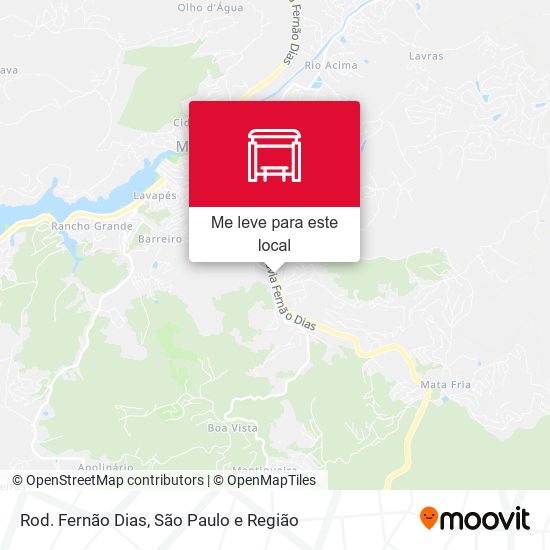 Rod. Fernão Dias mapa