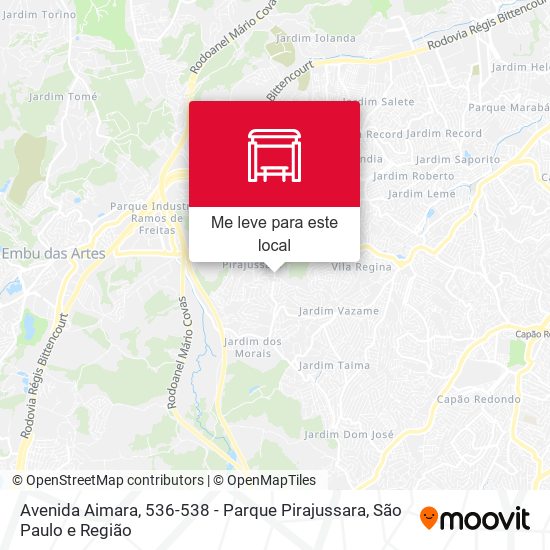 Avenida Aimara, 536-538 - Parque Pirajussara mapa