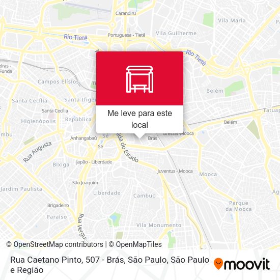 Rua Caetano Pinto, 507 - Brás, São Paulo mapa