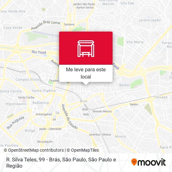 R. Silva Teles, 99 - Brás, São Paulo mapa