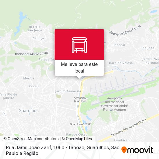 Rua Jamil João Zarif, 1060 - Taboão, Guarulhos mapa