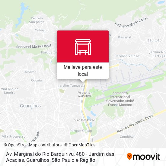 Av. Marginal do Rio Barquirivu, 480 - Jardim das Acacias, Guarulhos mapa