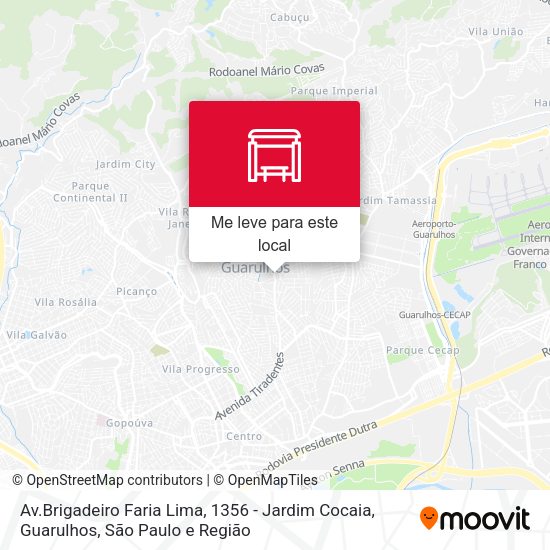 Av.Brigadeiro Faria Lima, 1356 - Jardim Cocaia, Guarulhos mapa