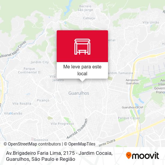 Av.Brigadeiro Faria Lima, 2175 - Jardim Cocaia, Guarulhos mapa