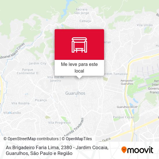 Av.Brigadeiro Faria Lima, 2380 - Jardim Cocaia, Guarulhos mapa