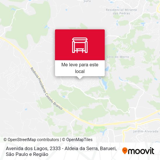Avenida dos Lagos, 2333 - Aldeia da Serra, Barueri mapa