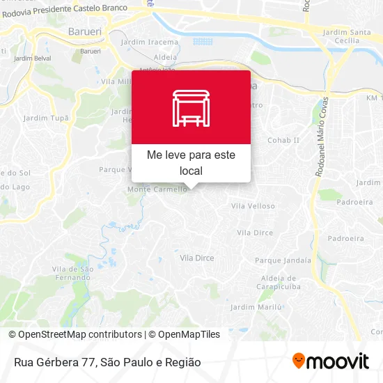 Rua Gérbera 77 mapa