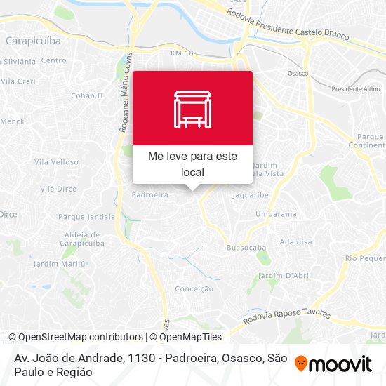 Av. João de Andrade, 1130 - Padroeira, Osasco mapa