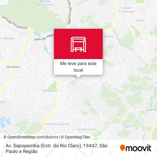 Av. Sapopemba (Estr. do Rio Claro), 19447 mapa