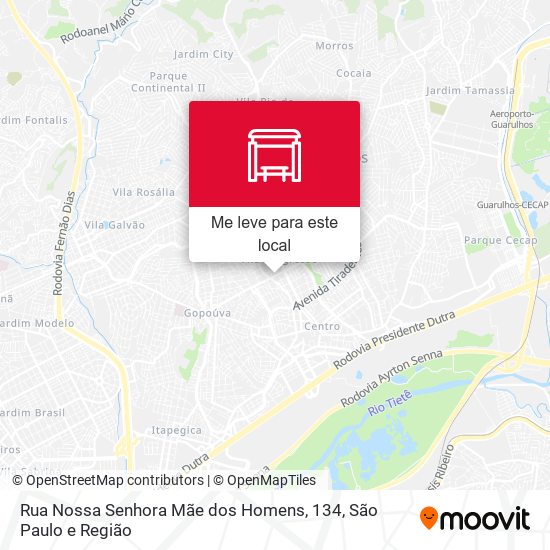 Rua Nossa Senhora Mãe dos Homens, 134 mapa