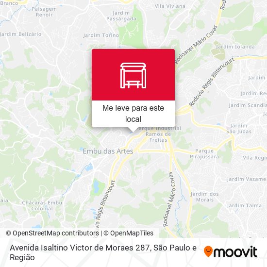 Avenida Isaltino Victor de Moraes 287 mapa