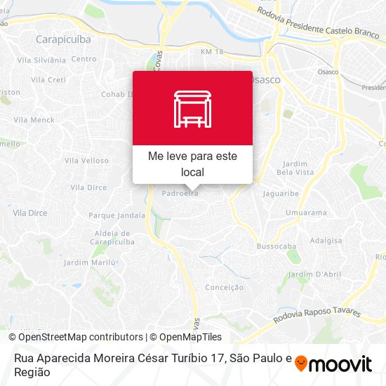 Rua Aparecida Moreira César Turíbio 17 mapa